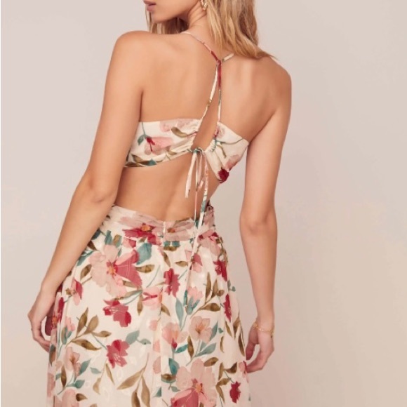 ASTR the label Women's Sleeveless Surplice V Neck Frolic Faux Wrap Maxi Dress - Picture 6 of 8